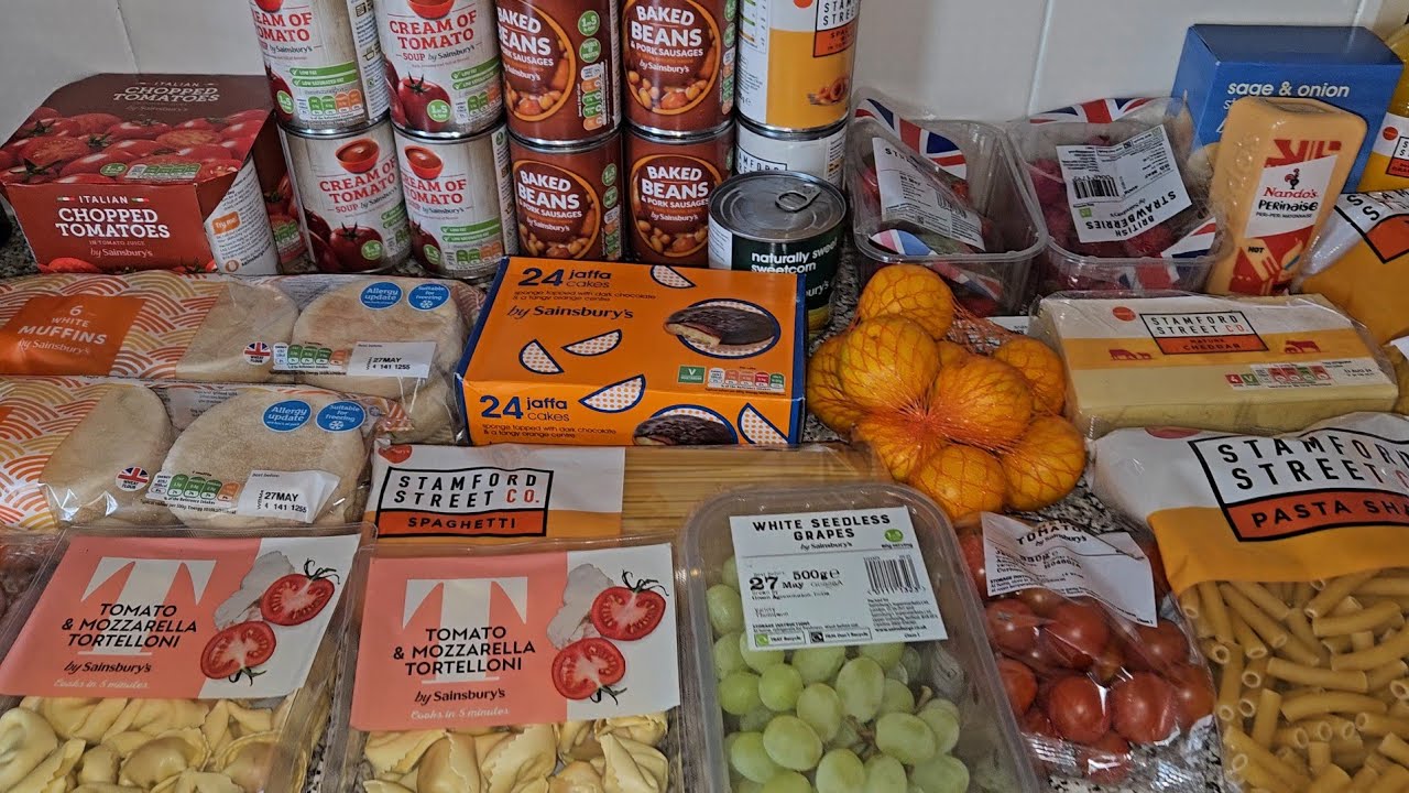 Prepping? £160 Sainsburys family food shop for 11 people. Grocery haul UK