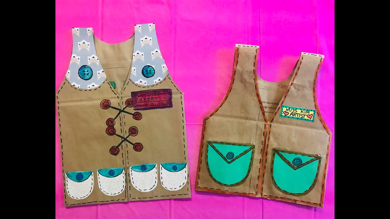 3/28/20 Craft Project Video #1- Paper Bag Vest