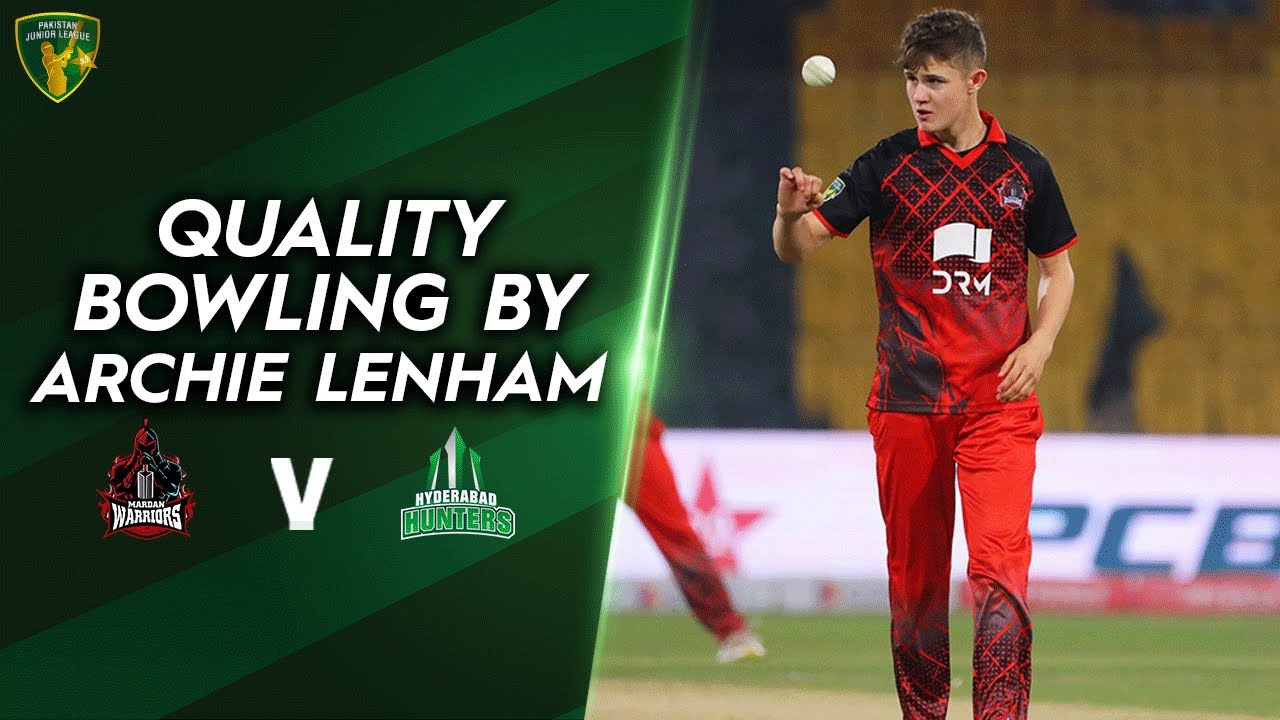 Quality Bowling By Archie Lenham | Mardan Warriors vs Hyderabad Hunters | Match 10 | PJL | MV2T