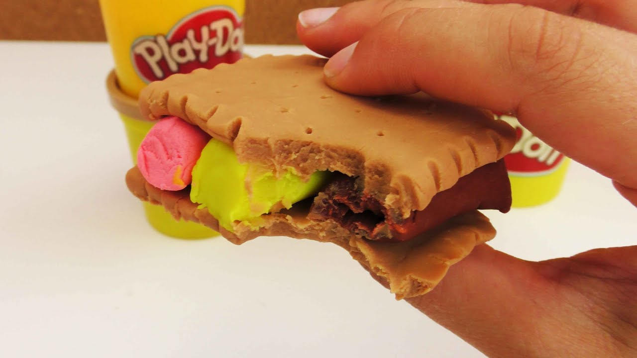 Play Doh Eis | Eissandwich ganz einfach selber machen | aus Knete