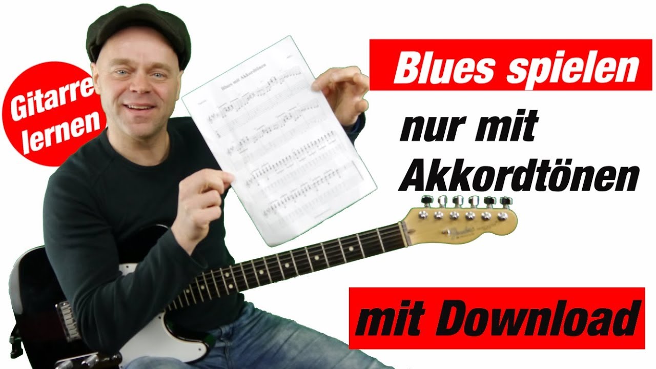 Blues nur mit Tönen aus den Akkorden E-Gitarre lernen
