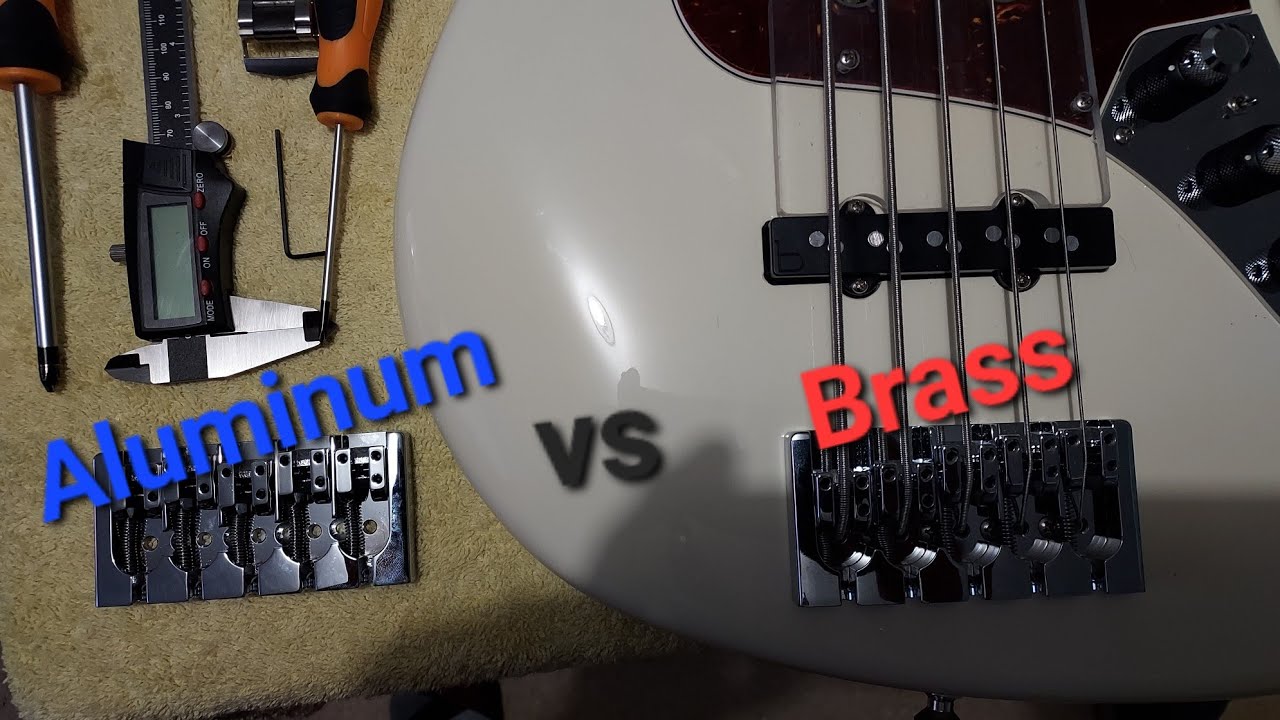 Aluminum vs Brass Bass Bridge - Hipshop A  5-String Bridge