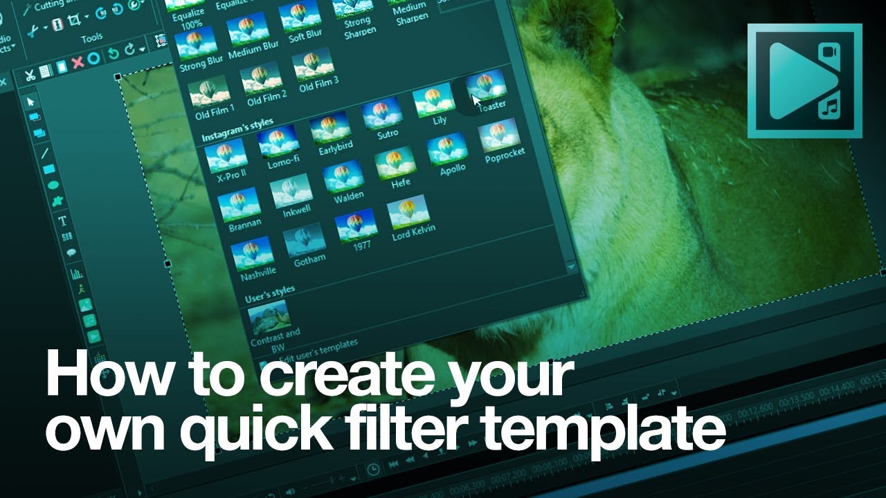 How to create a custom filter template in VSDC 6.3.8