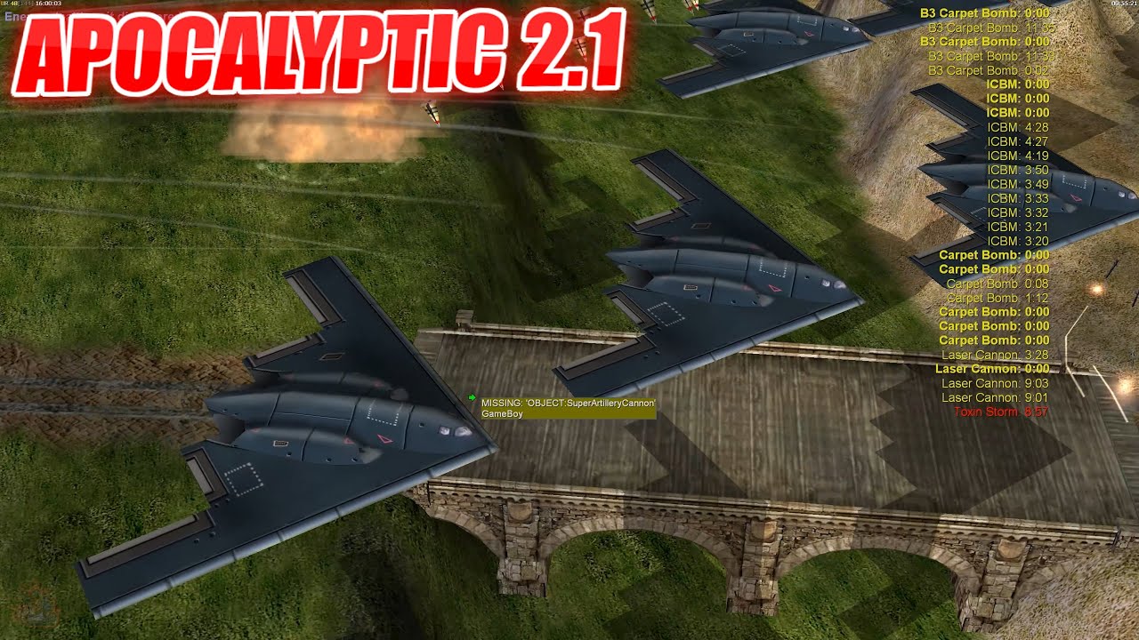 NEW APOCALYPTIC 2.1 BOSS AIR VS 5 INSANE SUPER GLA STEALTH  GENERALS ZERO HOUR