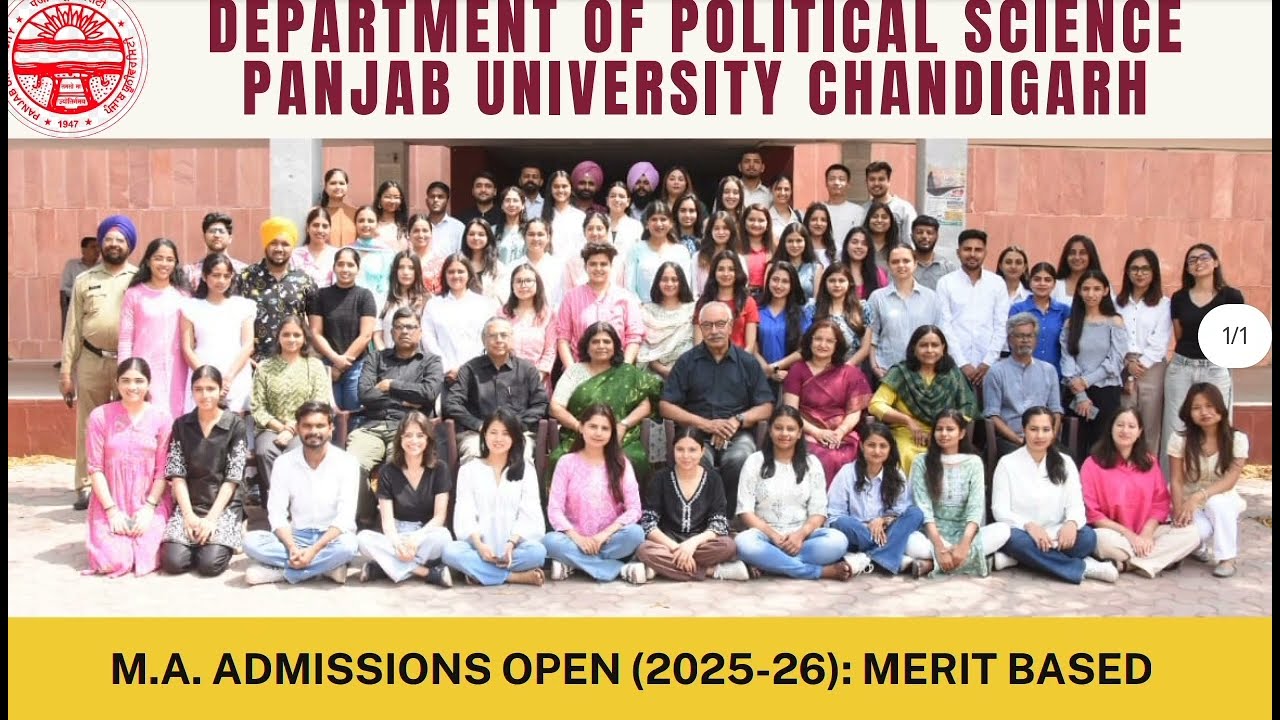 M.A Political Science, PU, 2025 #admissionsopen #panjabuniversitychandigarh #politicalscience