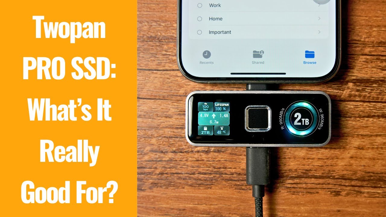 Twopan Pro SSD Overview: Fingerprint Security, 1050MB/s Speed, and AR Glass Support