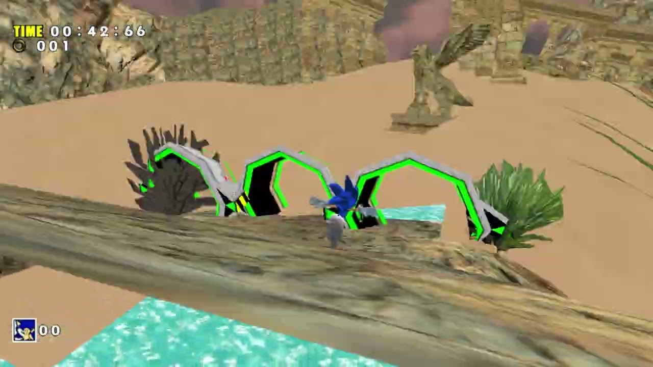 Wave Ocean and Dusty Desert In Sonic Adventure 1