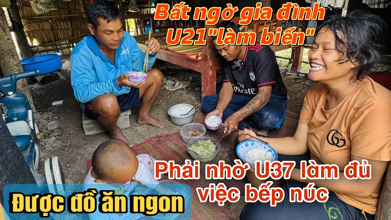 Bất ngờ gia đình U21 người vợ “lười biến” nhất quả đất đã lâu lắm rồi mới được ăn món ngon #u30 