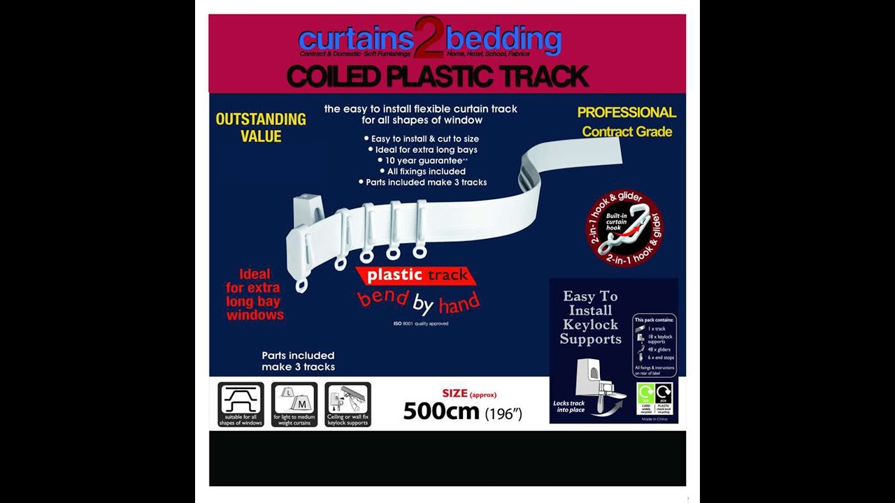 Curtains2bedding Curtain Track - Plastic Coiled Curtain Track