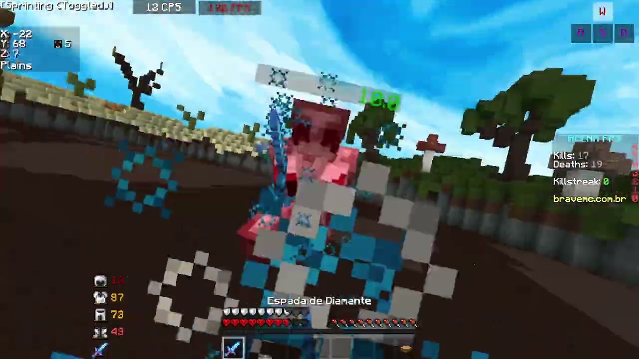 pvp bravemc (minecraft) (RX 580 8GB) (E5 2650 V2 - 2.60GHZ)