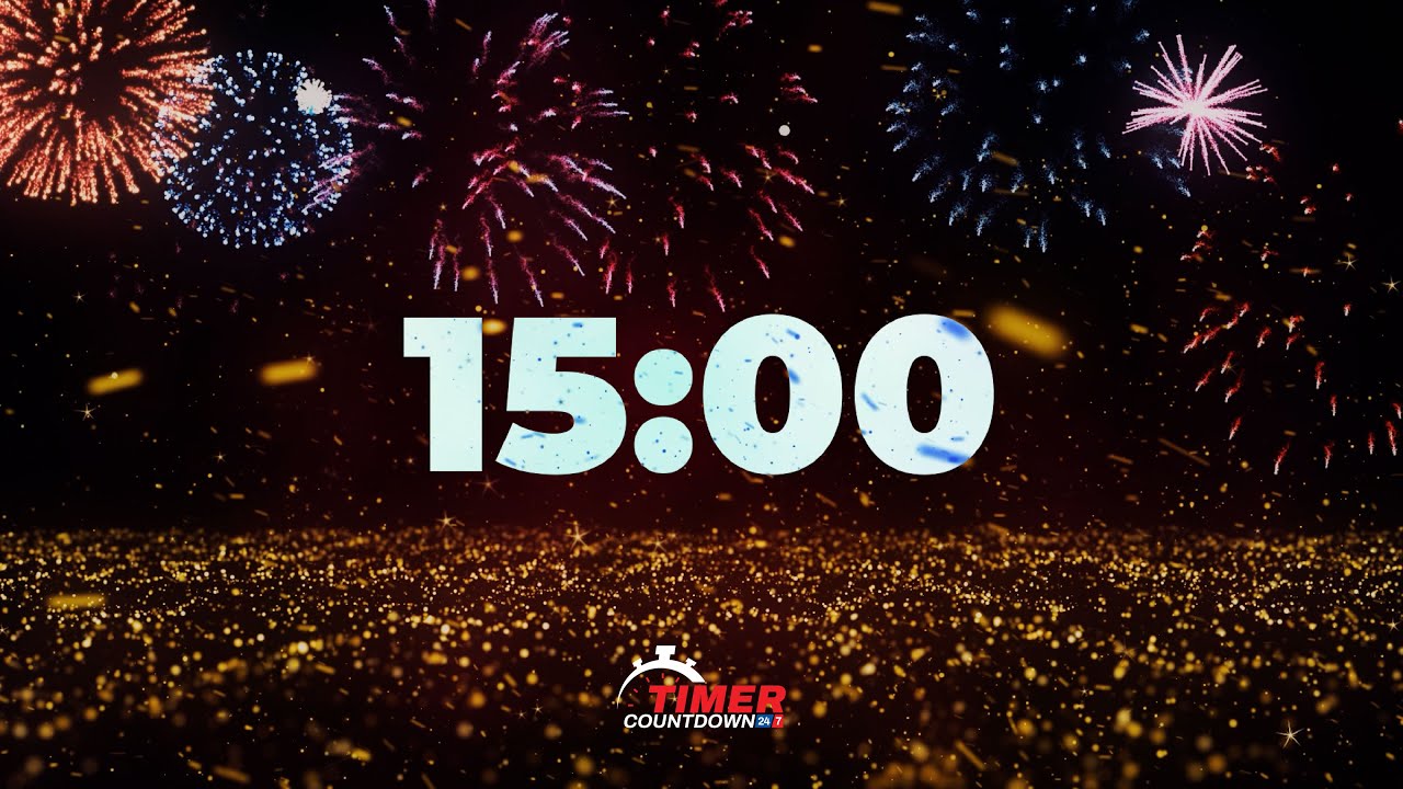 15 Minute Celebration Timer 🎆⏰ | Fireworks Countdown for Events, Parties & New Year