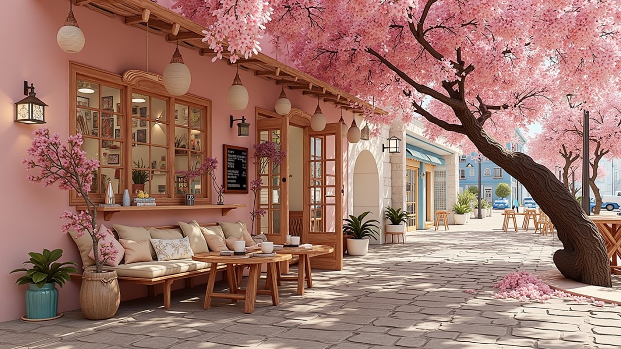 Spring Bloom Cafe Bossa Nova Jazz - Relaxing Outdoor Terrace Music & Cozy Vibes 🌸