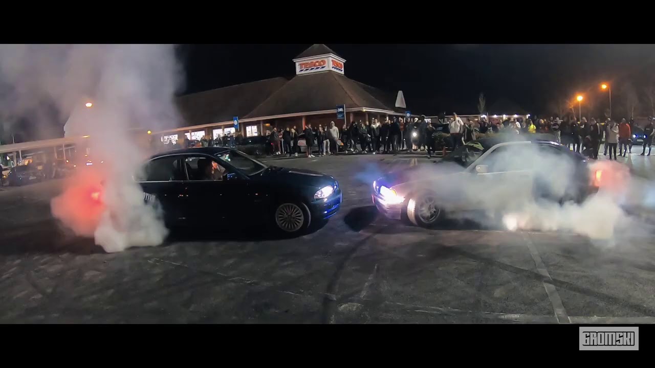 Street Antics at London Drift Night  Boneyardautomotives  Modified Scene UK  Cruise Crew  Drifting