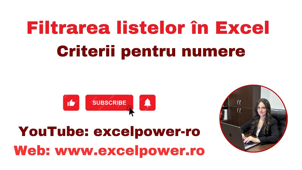 Filtrare Liste Excel   partea 1. Videotutoriale de Excel in Limba Romana, Curs de Excel Gratuit