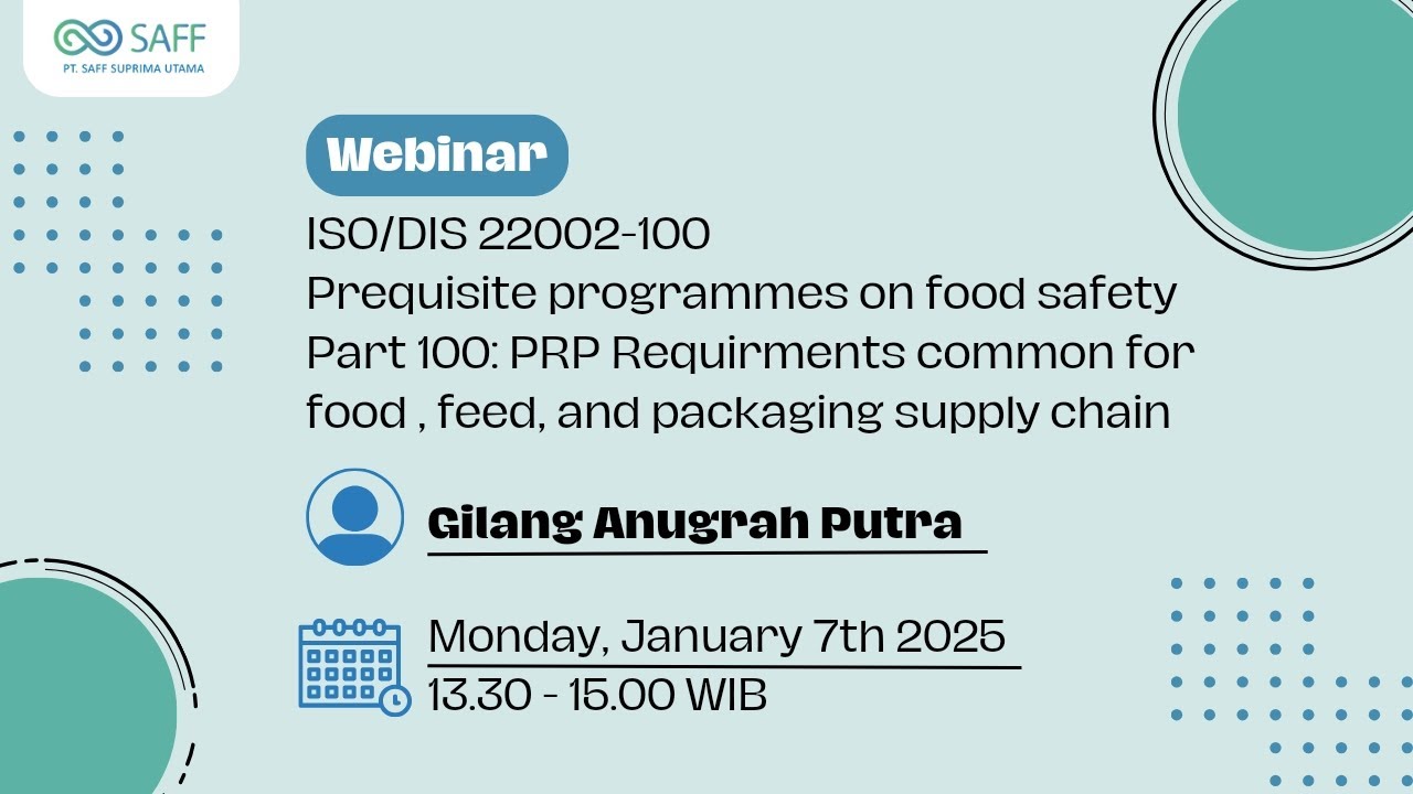 ISO/DIS 22002-100 PREQUISITE PROGRAMMES ON FOOD SAFETY PART 100