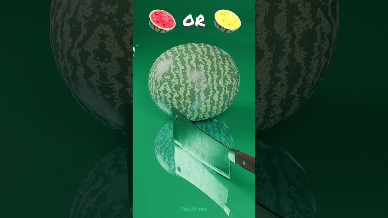 Satisfying Cutting Watermelon Animation In Blender 3D 🍉 #blender3d #3danimation #3dart #satisfying