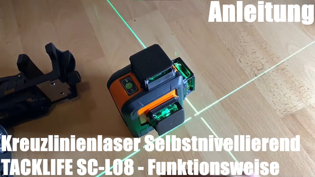 Funktionsweise Professioneller Kreuzlinienlaser Selbstnivellierend TACKLIFE SC-L08 Laser Anleitung