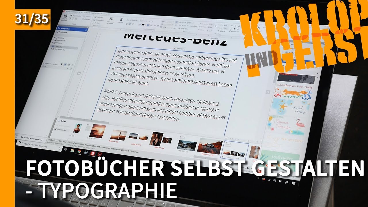 Typographie im Fotobuch - 31 - Fotobücher selbst gestalten 📷 Krolop&Gerst