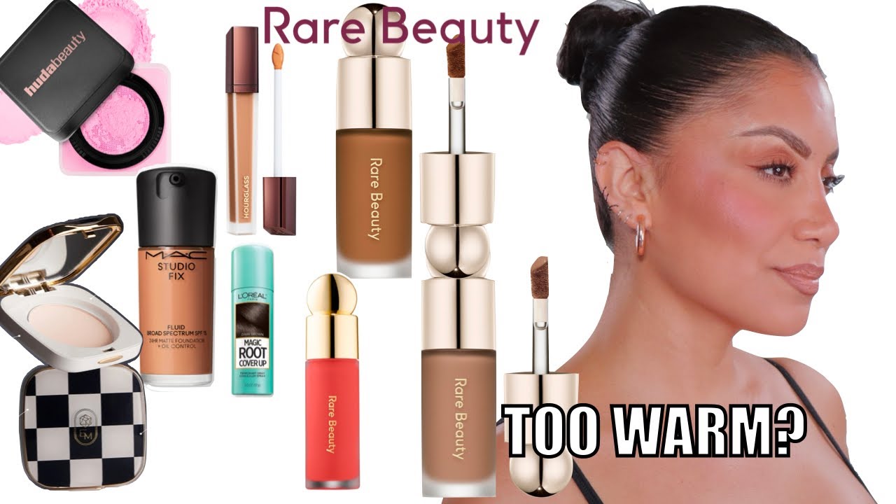 Too Warm? viral RARE BEATUY LIQUID CONTOUR + FULL FACE MAKEUP TUTORIAL & WEAR TEST