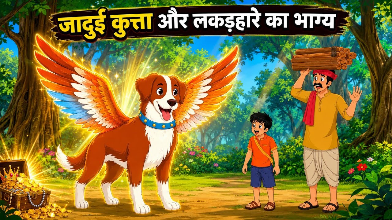 जादुई कुत्ता और ग़रीब लकड़हारे का दुःख | Hindi kahani | Cartoon Kahani | Cartoon Story | Moralstory