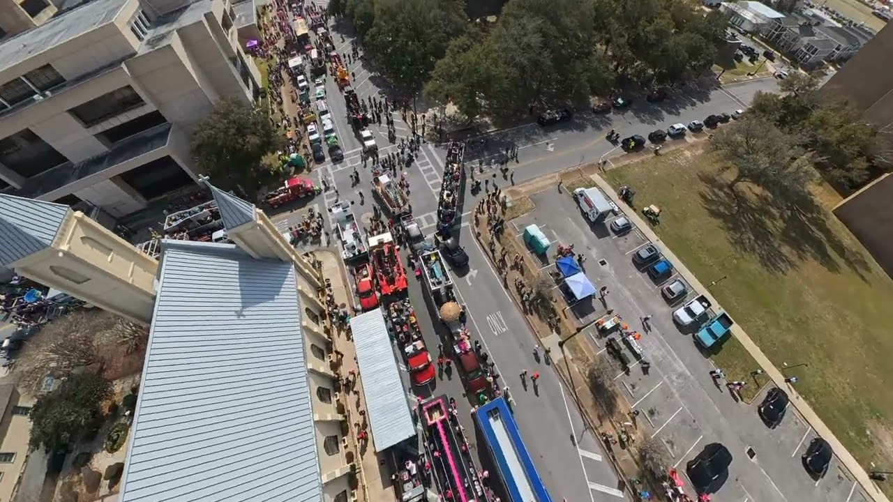 Pensacola Mardi Gras Parade Lineup — February 14th | ANTIGRAVITY A1 Drone Footage