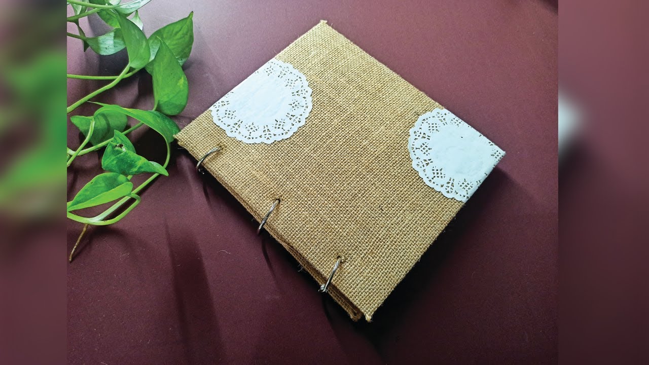 How to make book || book binding || Jute book binding || Ring book binding #mase #diy