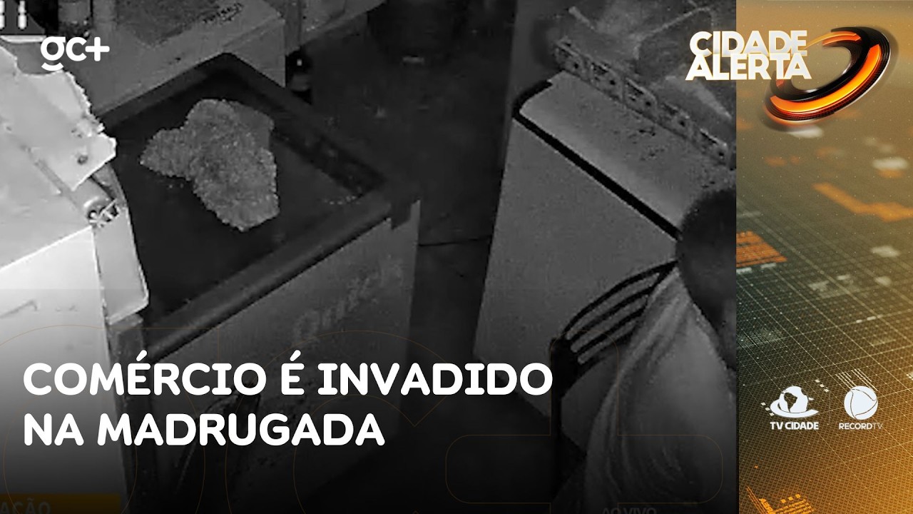 Comércio é invadido na madrugada, tem objetos furtados e invasor deixa lembrança | Cidade Alerta CE