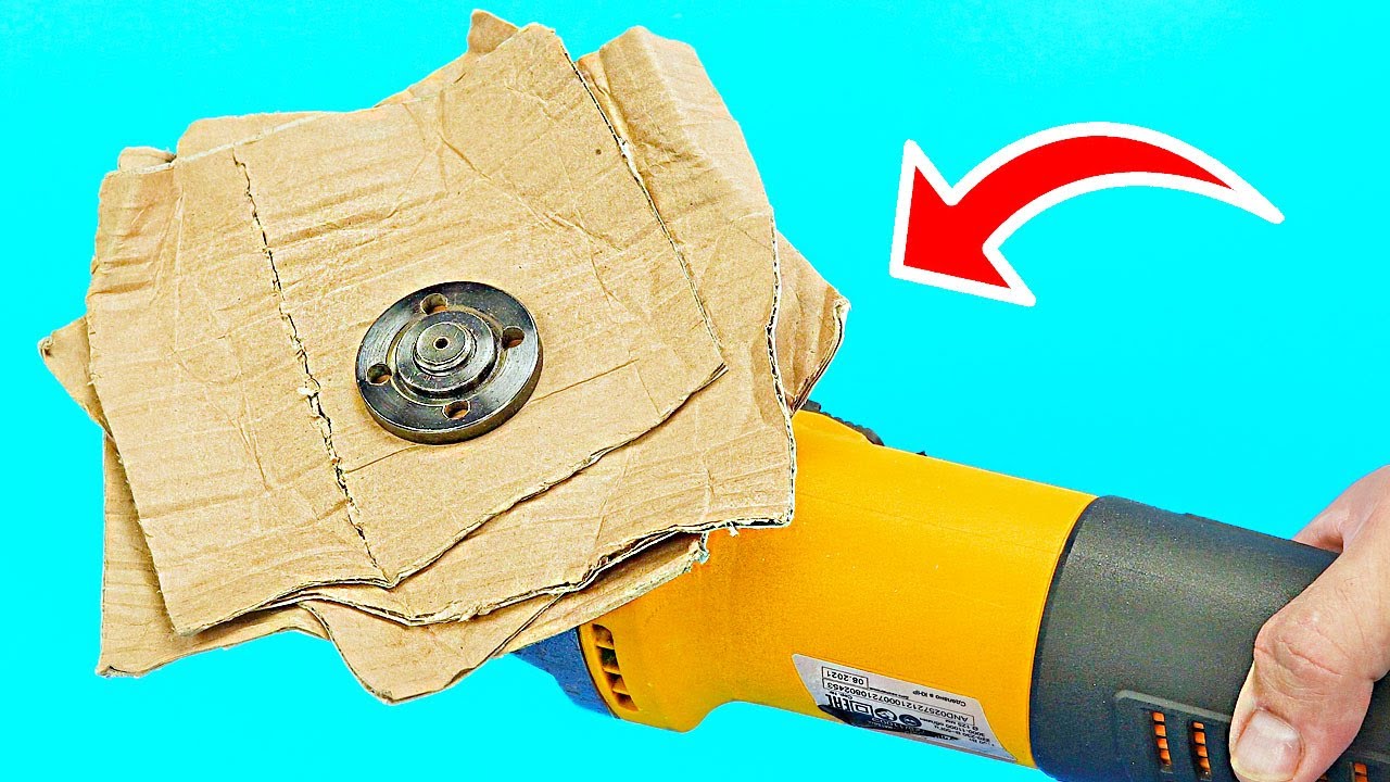 Insert Cardboard Into Angle Grinder and Amazed