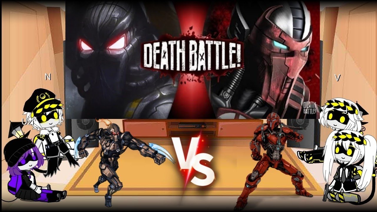 Murder Drones Character React To Fulgore Vs Sektor Death Battles (by Death Battle) | Gacha React