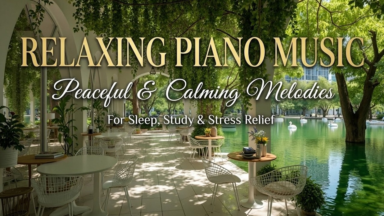 Расслабляющая музыка на пианино и закат в городе - Мирный рояль