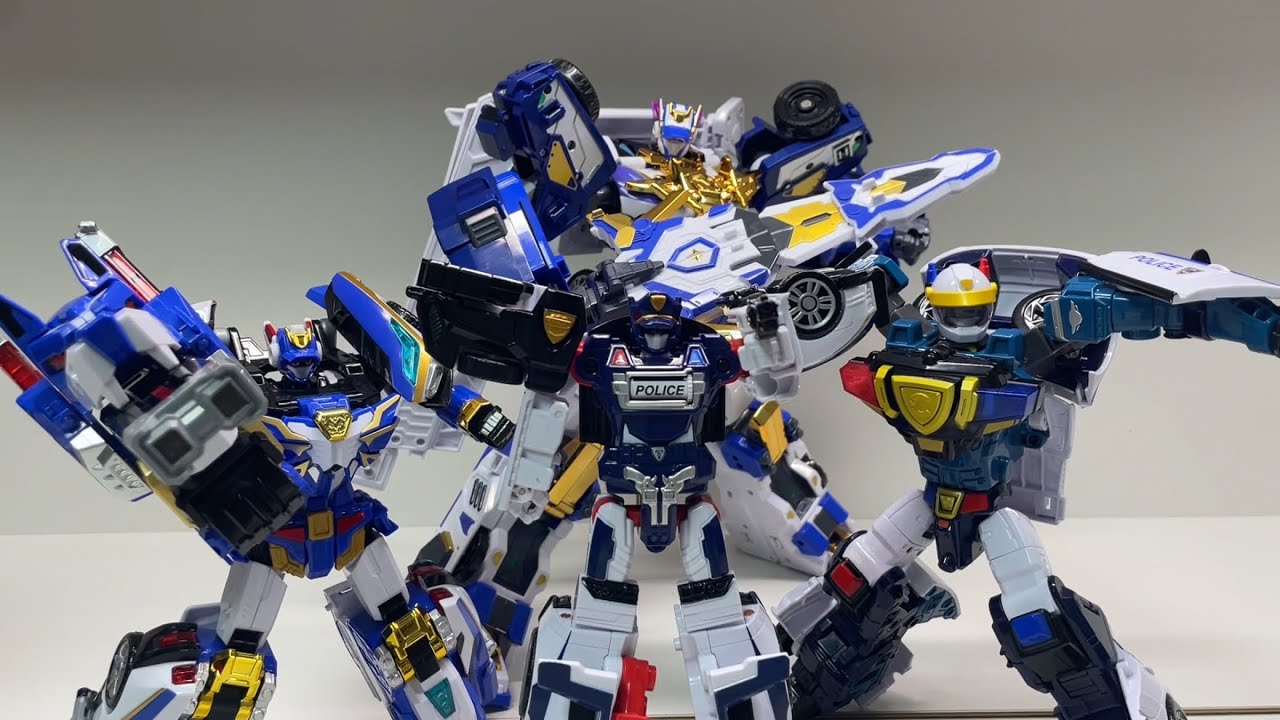 경찰 로봇들 모임! 지구는 우리가 지킨다! 블루캅W 블루캅 트리니티 또봇 C 또봇 쎈 BLUECOP BLUECOP TRINITY TOBOT C TOBOT SSEN