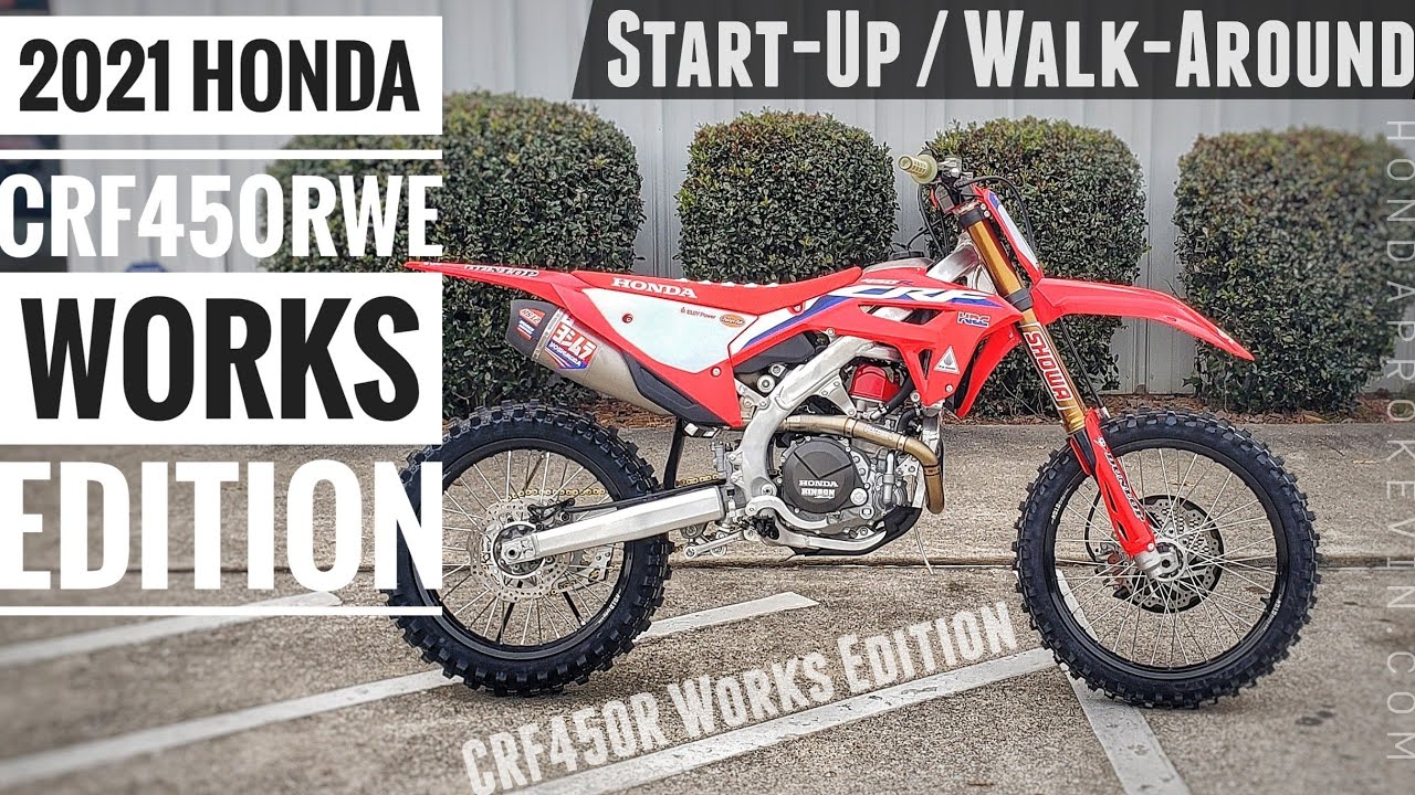 2021 Honda CRF450RWE WORKS EDITION Walk-Around + Start-up | 21' CRF450R Yoshimura Exhaust Soundclip