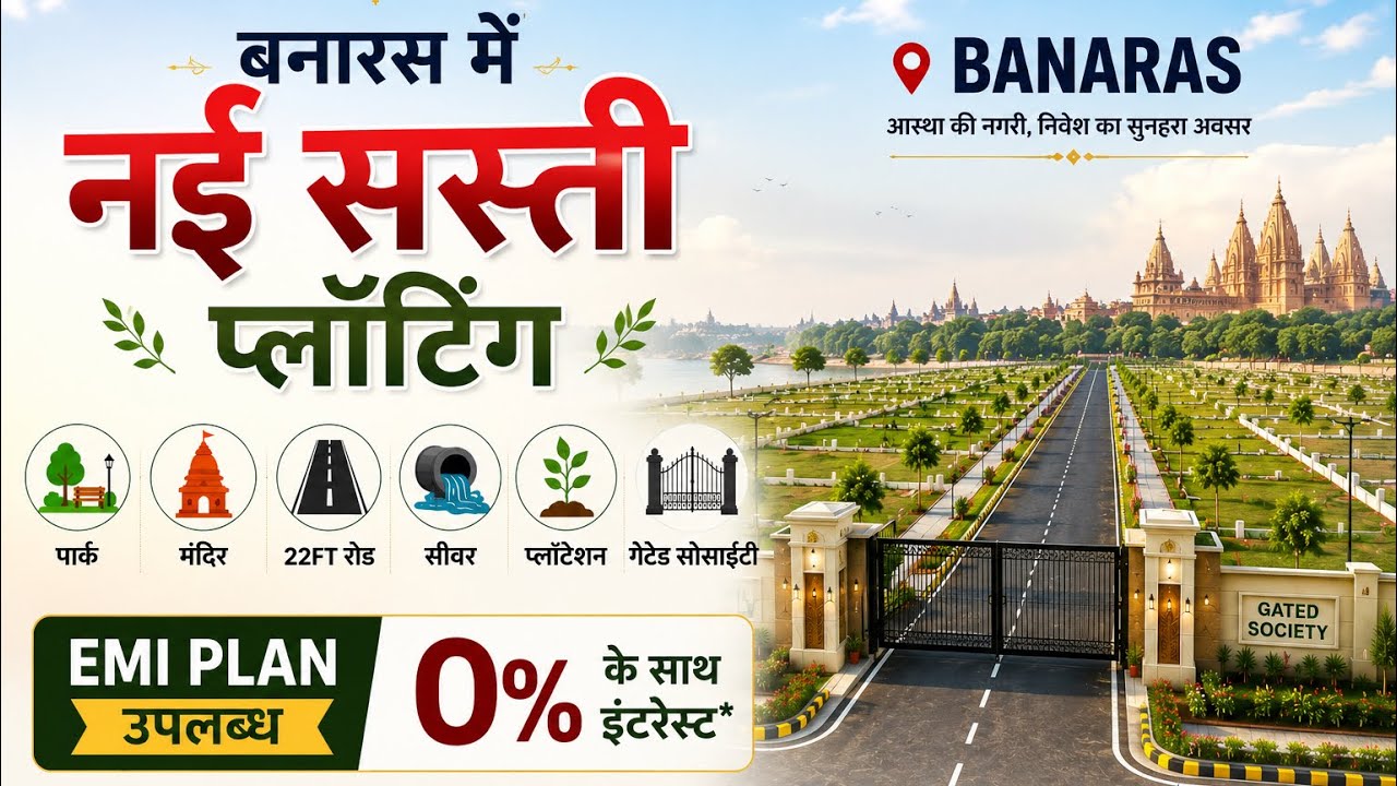 ✅ New Affordable Plotting in Varanasi! Plot for sale in Varanasi | ₹1600/sqft | @SecondOwner | Bo...