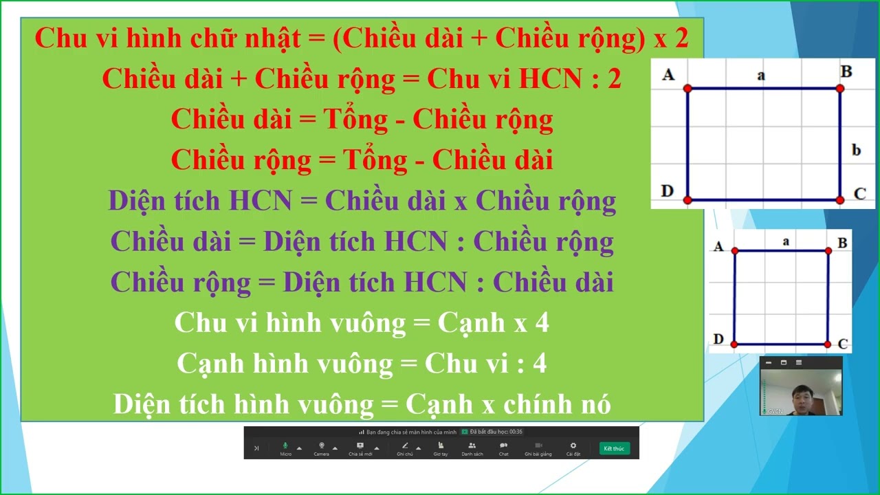Toán lớp 3 toancohien.vn Biết chu vi, tìm diện tích| Toán Cô Hiền #Shorts