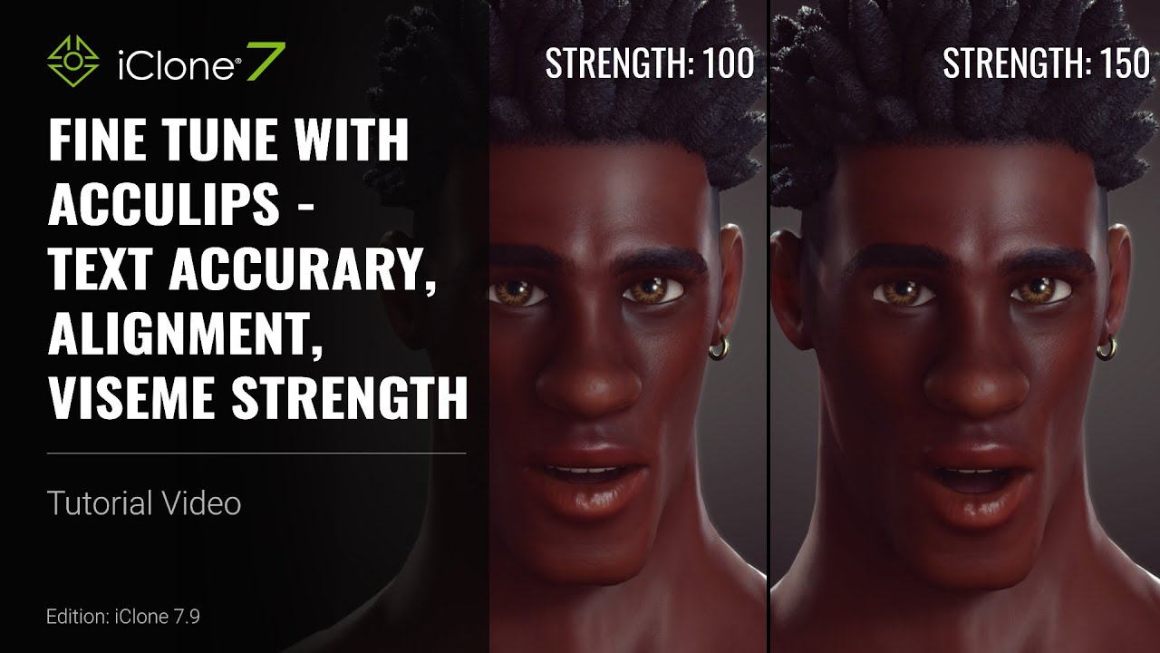 iClone 7.9 Tutorial - Fine tune with AccuLips: Text Accuracy, Alignment, Viseme Strength