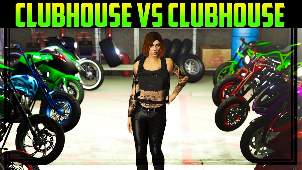 GTA 5 Online CLUBHOUSE vs CLUBHOUSE (Best Looking Bikes & Customization)