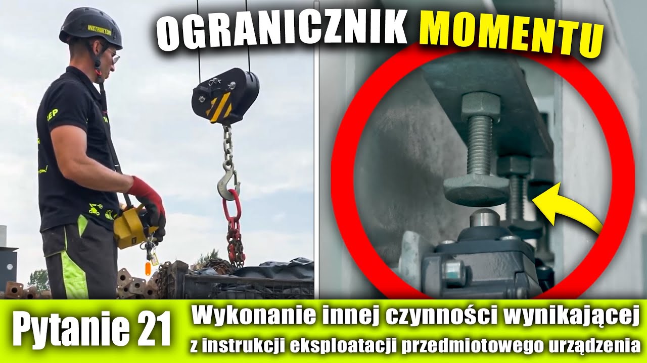 #21 Wykonanie innej czynności urządzenia - ŻURAW WIEŻOWY i SZYBKOMONTUJĄCY - EGZAMIN PRAKTYCZNY UDT