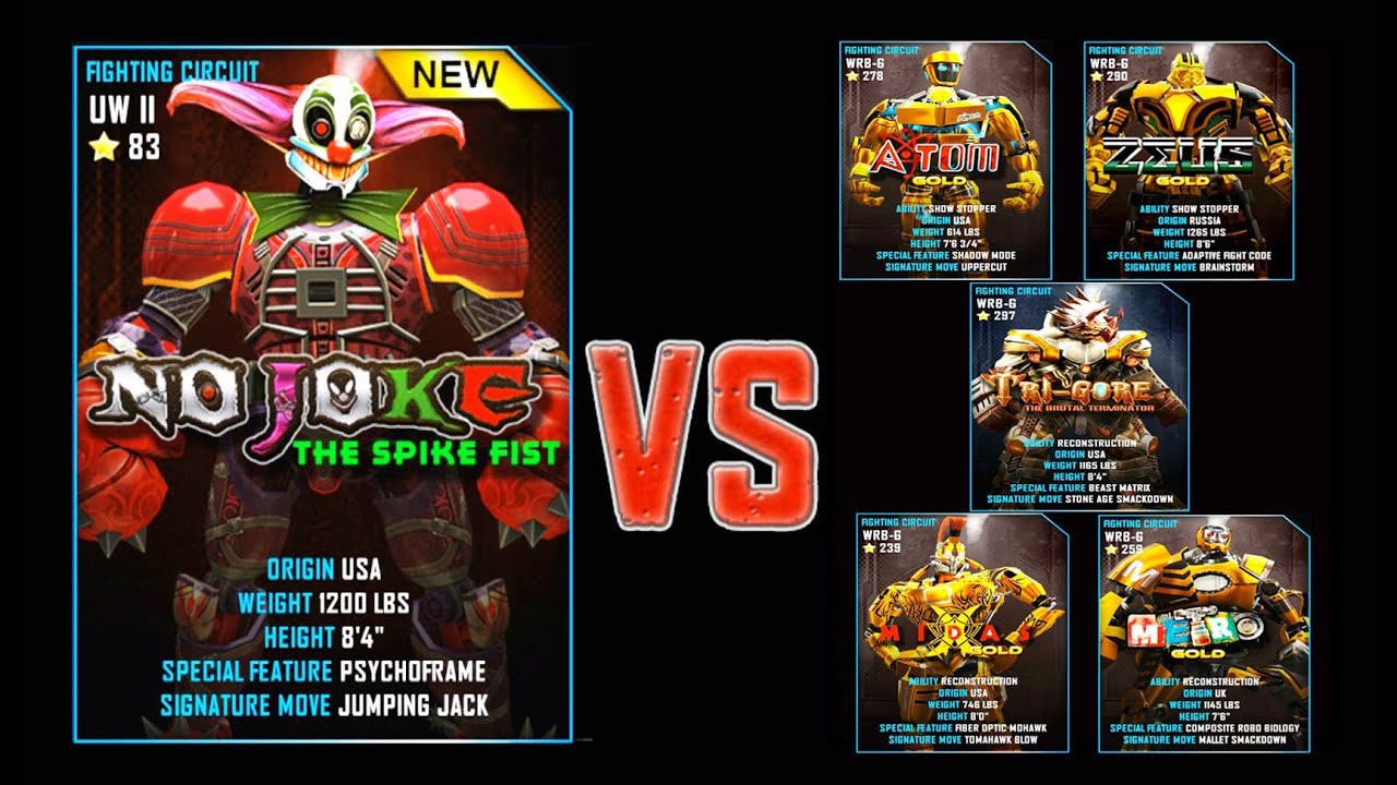 Real Steel WRB FINAL No Joke Series Gold of fights NEW ROBOT (Живая Сталь)