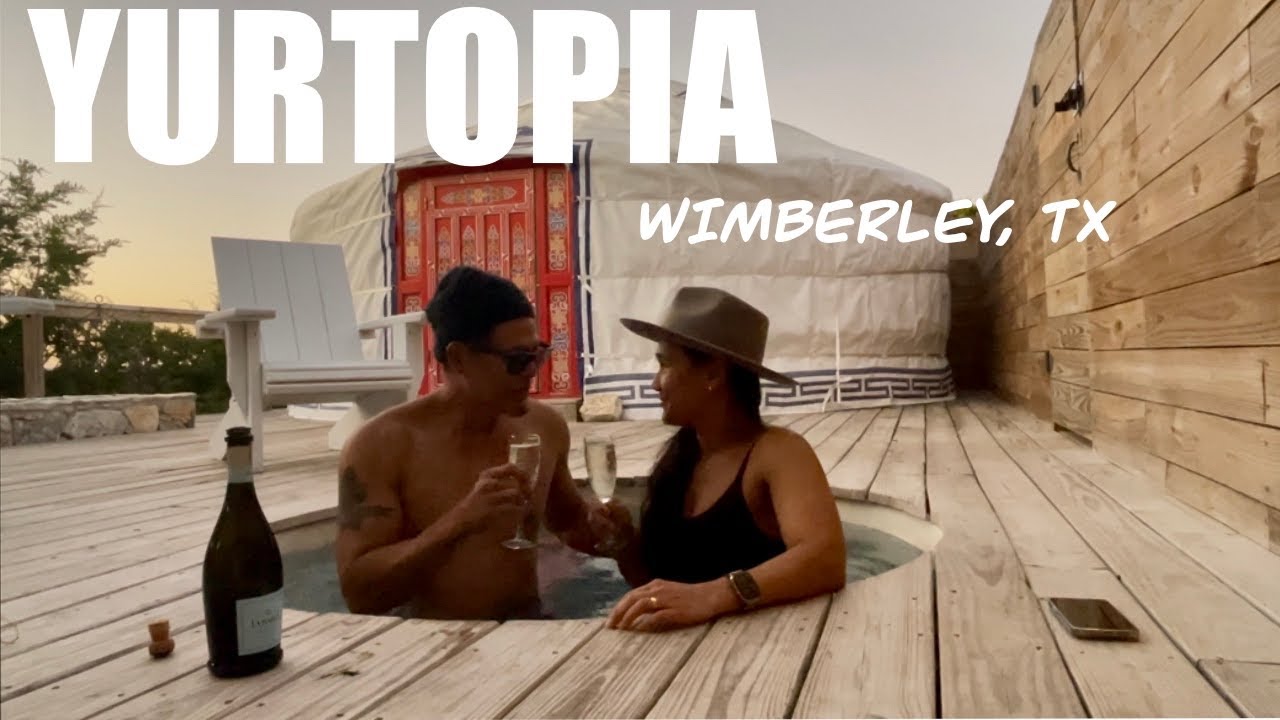 🇺🇸 Most PRIVATE Best SUNSET Glamping Near Austin, TX| Yurtopia Wimberley, TX| 4K