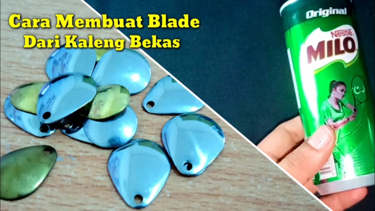 CARA MEMBUAT BLADE SPINNER BAIT DARI KALENG BEKAS MILO || BLADE SOFT FROG
