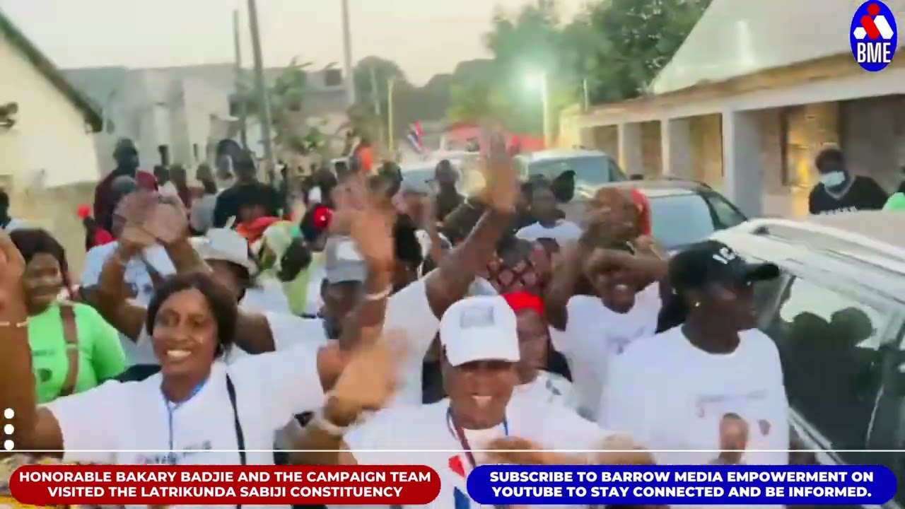 NPP & Alliance partners' candidate honorable Bakary Badjie & the campaign team visited Latrikunda.