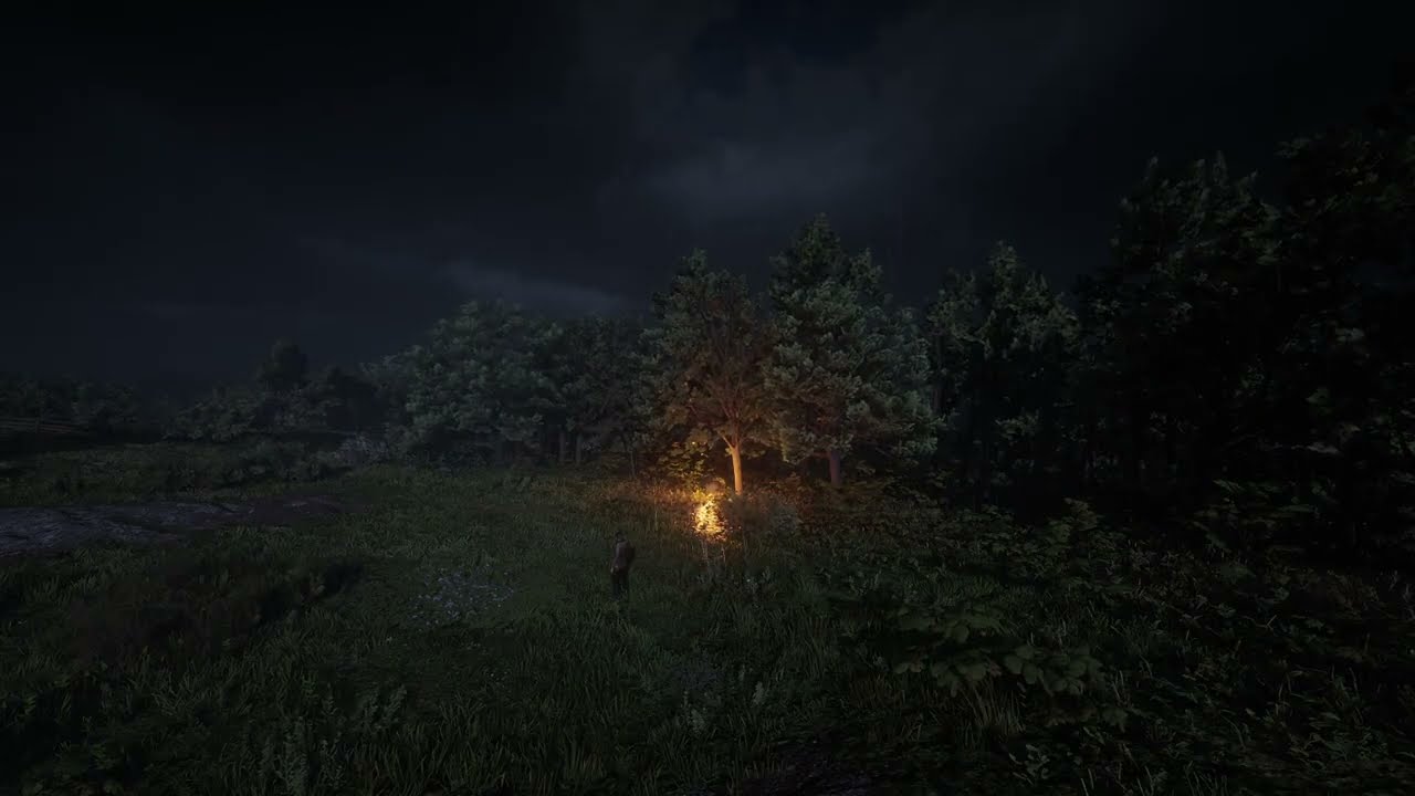 Midnight Rainstorm Ambience with Gentle Piano