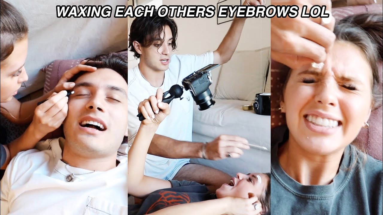 My husband waxed my eyebrows... ouch hahaha