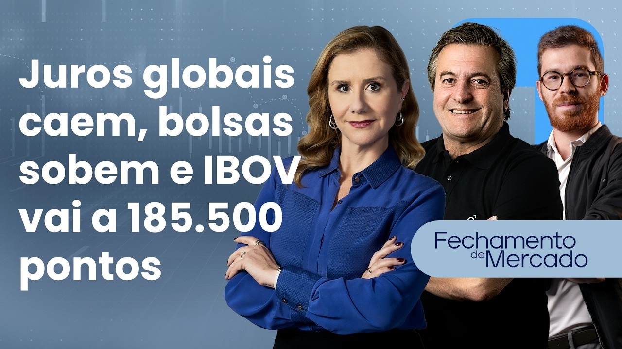 🔴 25/03/26 Juros globais caem, bolsas sobem e IBOV vai a 185.500 pontos | Fechamento de mercado
