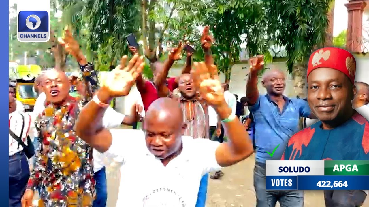 Supporters Celebrate Soludo's Re-election As Governor Of Anambra State