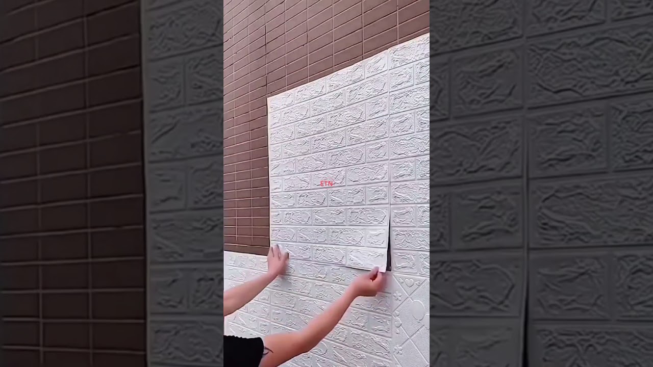 3D Brick Design Foam Wallpaper | Foam Wall Sticker | #viralgadgets #viralshorts
