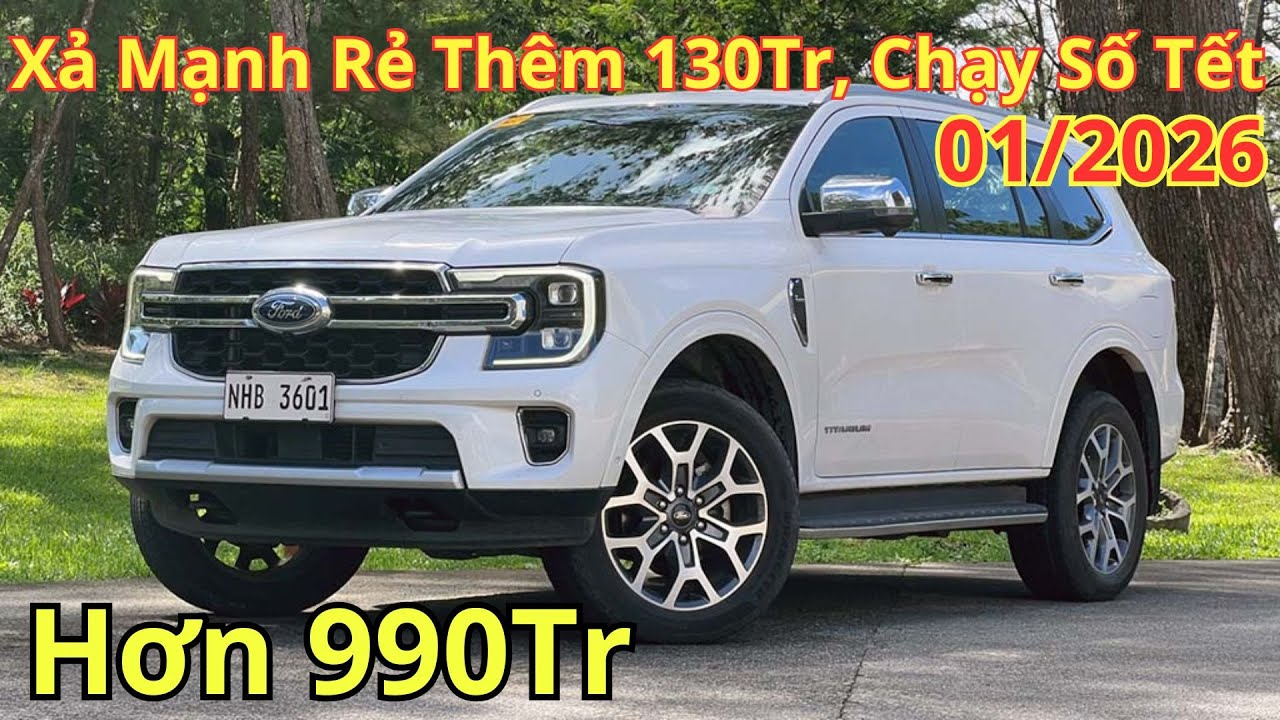 ✅Giá Khuyến Mại Ford Everest Tháng 1/2026 Mới, Xả Mạnh Rẻ Thêm 130Tr, Chạy Số Tết | Xegiatot24h