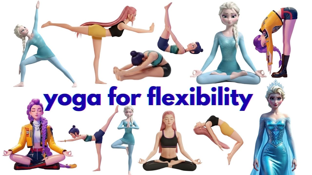 Yoga whit princess | yoga for children | flexibility for kpop idol #kidsyoga #yogaforkids 