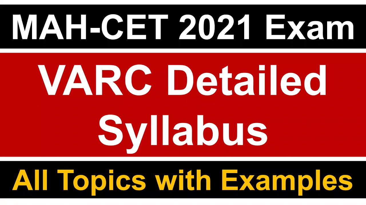 MBA CET 2021: VARC Detailed Syllabus || All the Topics with Examples || Must Watch