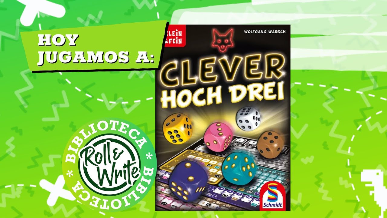 Hoy Jugamos a Optimus 3 -Clever Hoch Drei en castellano (Juego de Mesa Roll & Write) Clever Cubed